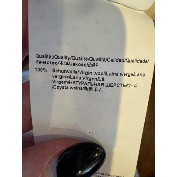 BOSS Poncho Women OS Ivory Knit Lisandra Wool Turtleneck Cape Sweater Outdoor - Picture 12 of 12